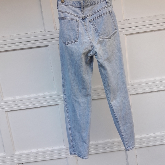 Vintage Jeans High Waisted Tapered Ankle Curvy Retro 1980s 90s Light Wash Denim - Picture 14 of 16